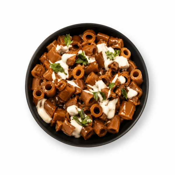 Risotto-style pasta with beef ragout, porcini mushrooms, and Taleggio fondue