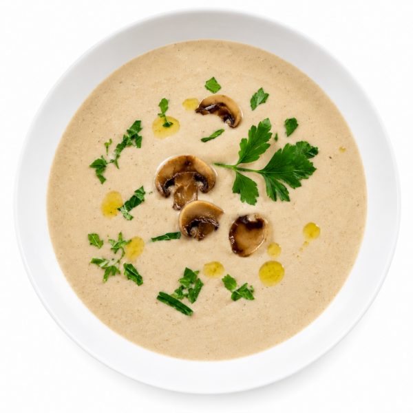 Crema di castagne e sedano con chips alle noci