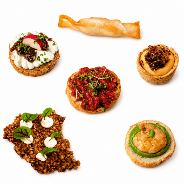 Aperitif classic consisting of 3 different finger foods