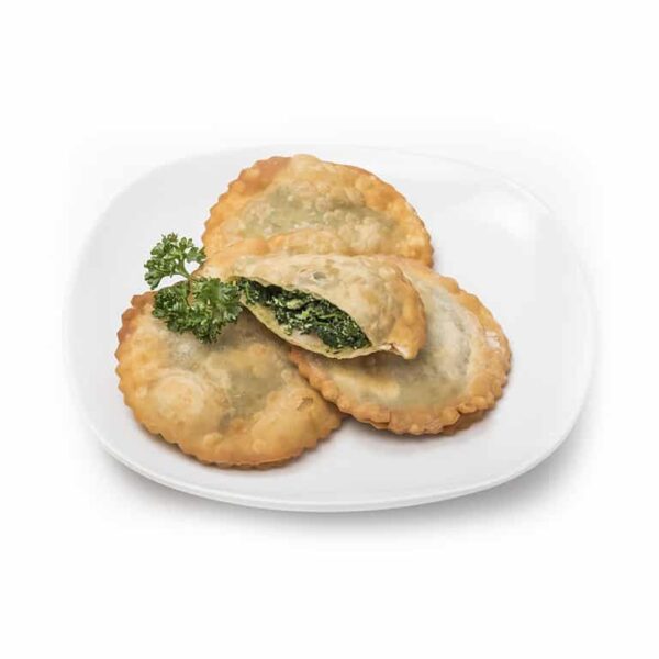 Tirtln with cabbage and spinach