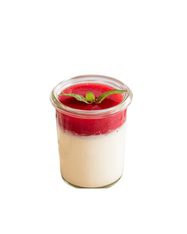 Panna cotta al topinambur con topinambur fermentati e arrostiti
