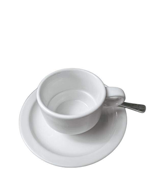 Set di tazzine da caffè con piattino e cucchiaino