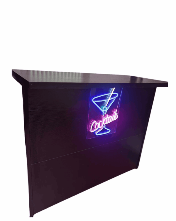 Banco bar con luce al neon