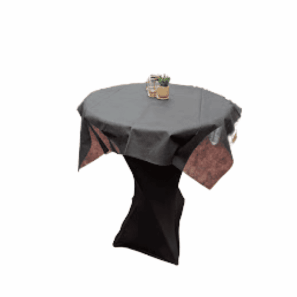 Tavolo da bar rotondo da 110 cm con coperchio e piano nero