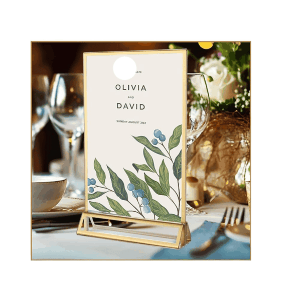 Graphics and printing menu cards incl. own logo A5 incl. Picture frame