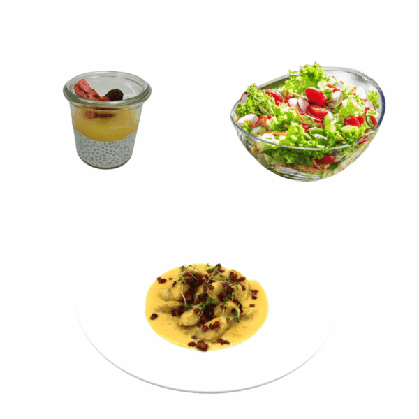 Business Lunch "Basic" - Vorspeise, gemischter Salat & Dessert