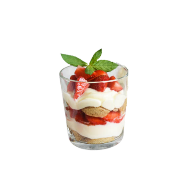 Tiramisù al lime con fragole nel vasetto
