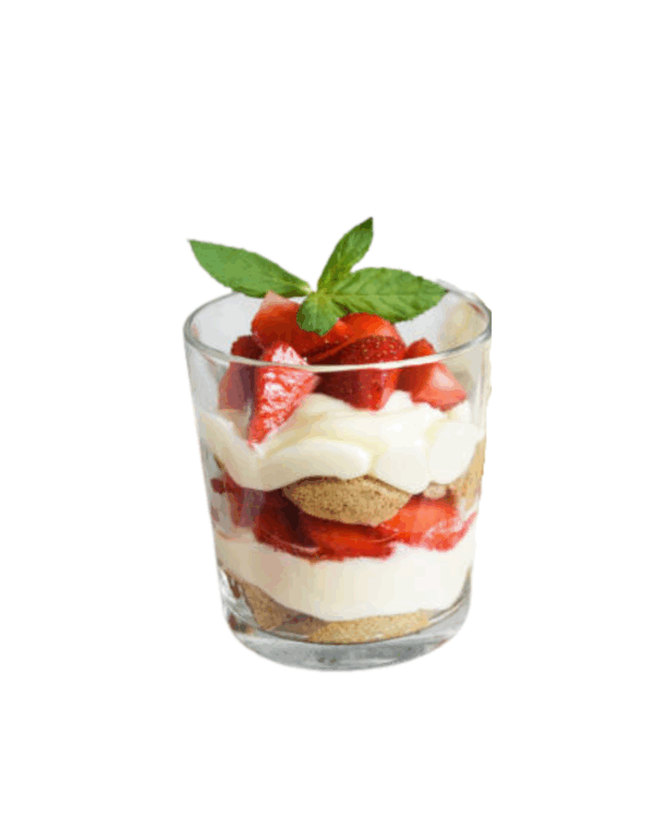 Tiramisù al lime con fragole nel vasetto