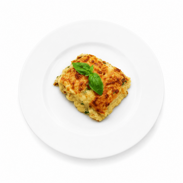 Lasagna con asparagi, aglio orsino e crescione