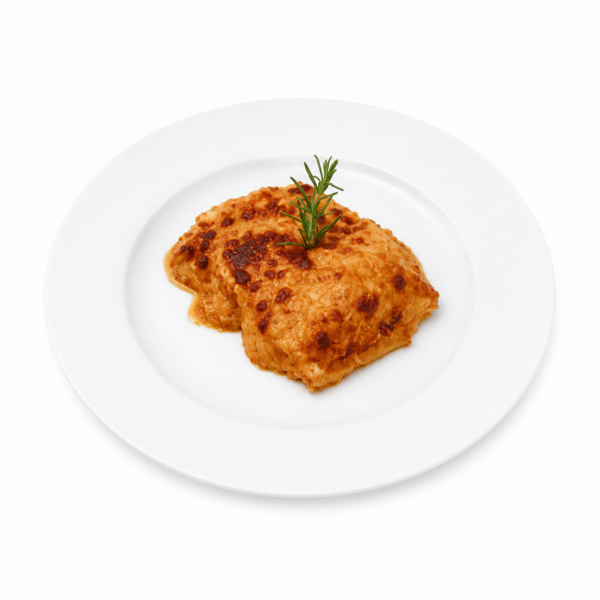 Lasagna con ortaggi a radice, verza, erbe aromatiche e formaggio di malga