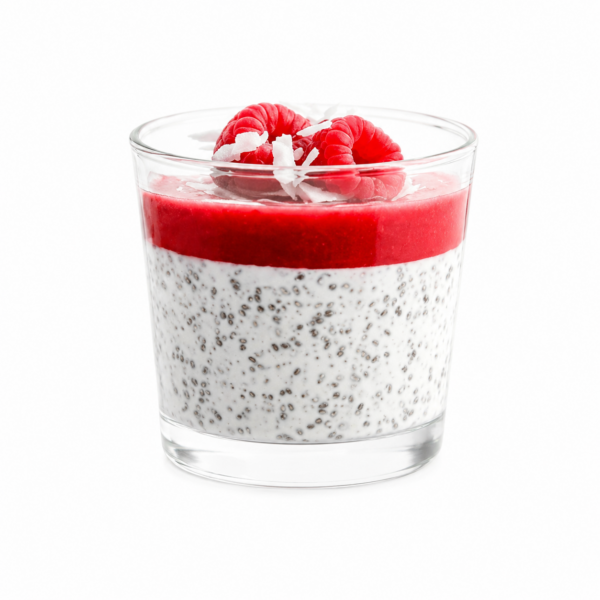 Chia Pudding with Raspberry Sauce