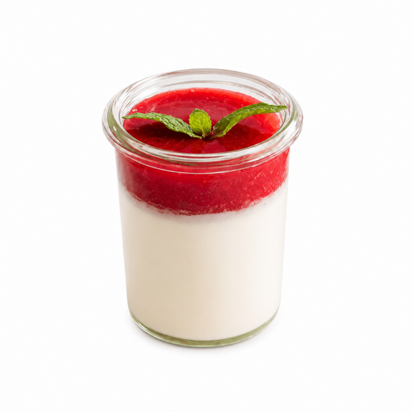 Mousse di yogurt al lime con ragù di frutti di bosco