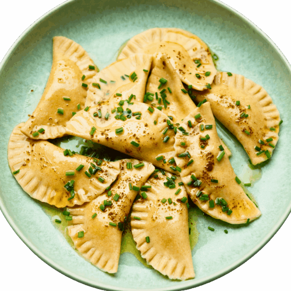 Schlutzkrapfen mit brauner Butter und Parmesan