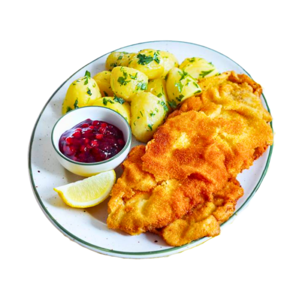 Wiener Schnitzel with Oven-Roasted Potatoes