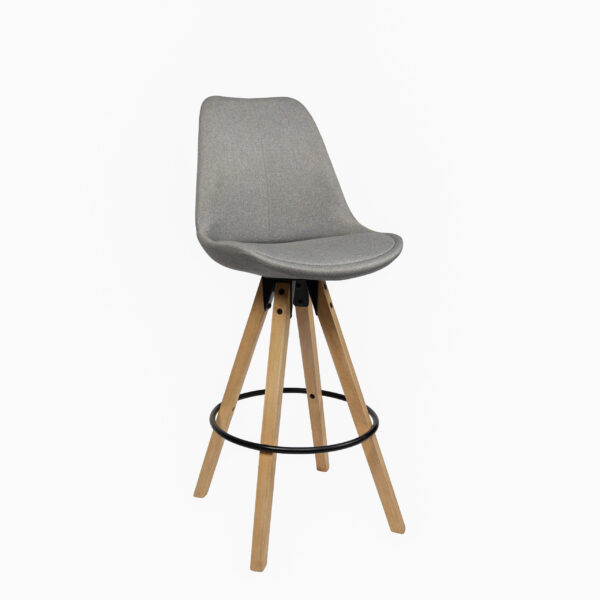 Alpin Stool, Gray Woven Fabric