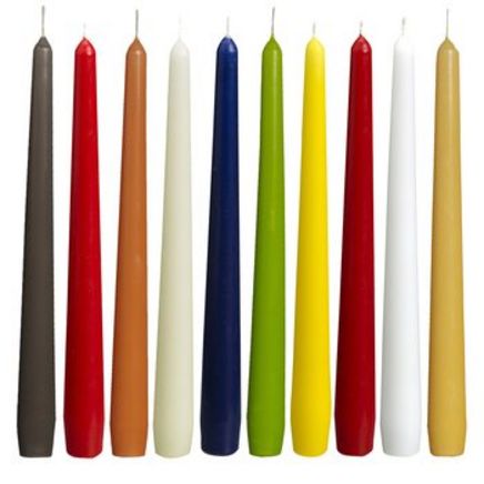 Candles in various colors