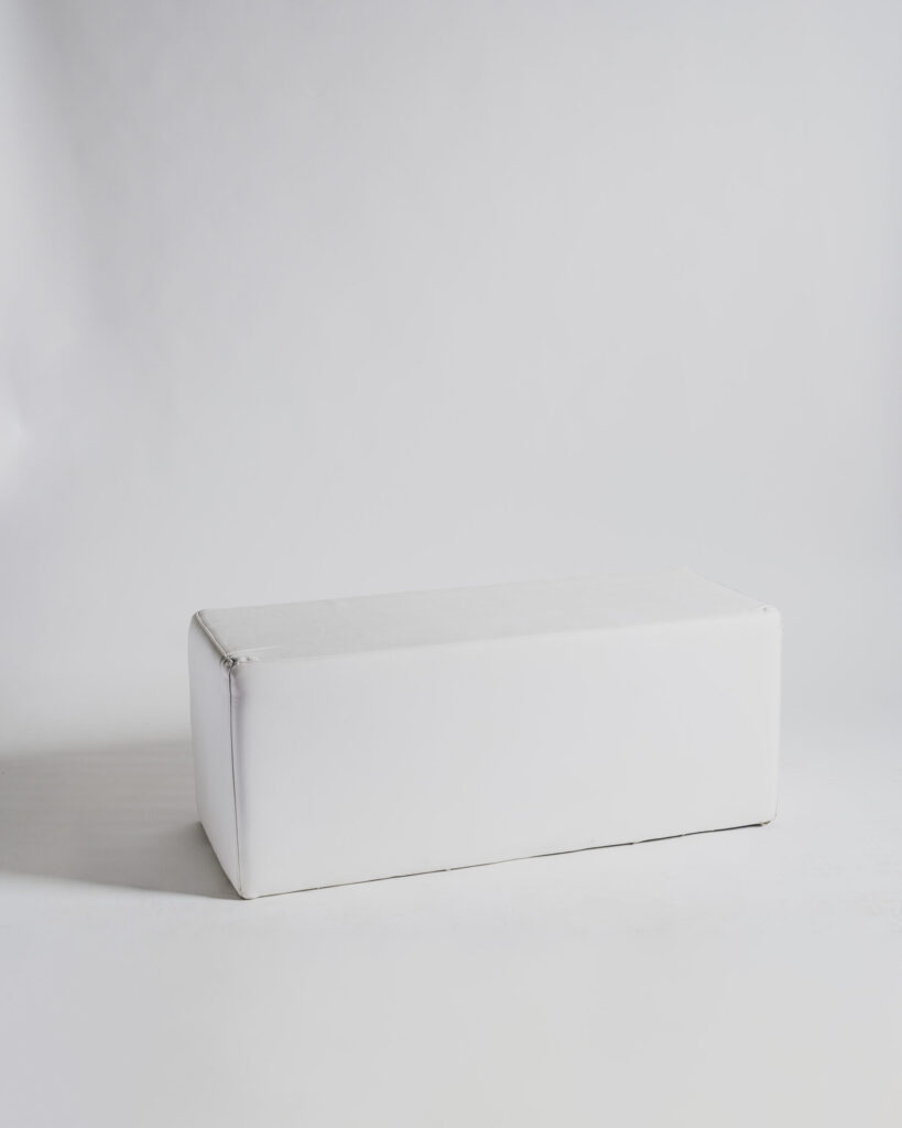 Elemento lounge X3, similpelle bianca